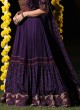 Designer Anarkali Suit In Purple Color